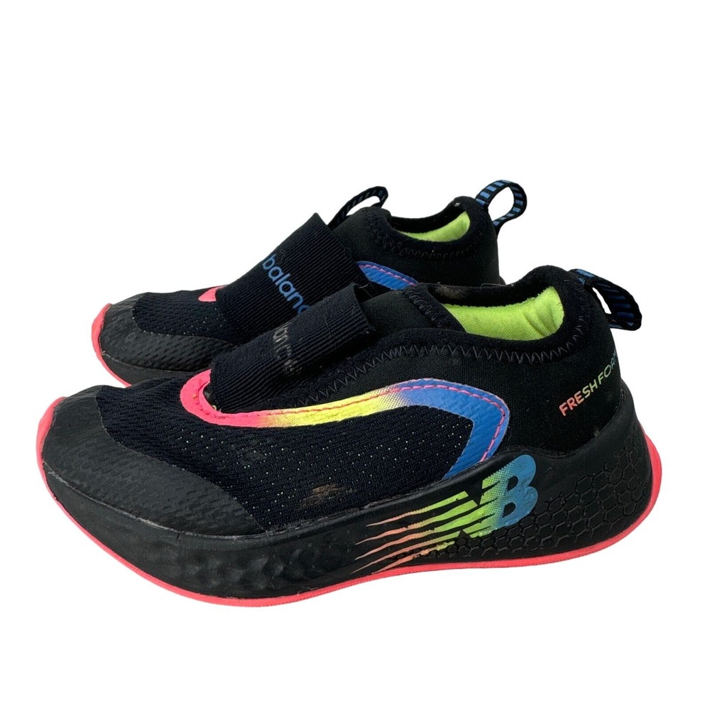 New Balance Fresh Foam Fast v2 Toddler 8 Sneakers Black Rainbow ITFSTRM2
